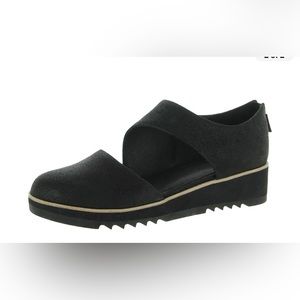 Eileen Fisher Black Cross-Strap Loafers